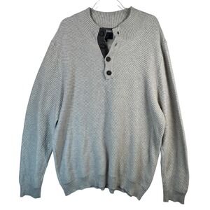 Even Tide Textured Knit‎ Sweater Sz XXL Gray Pullover Stitch Fix Coastal Grandpa